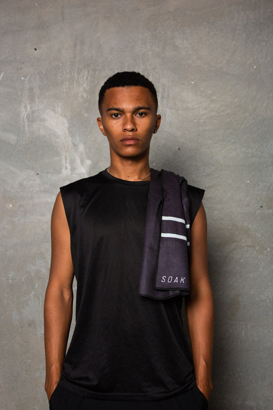 Classic Double Striped Microfibre Towel