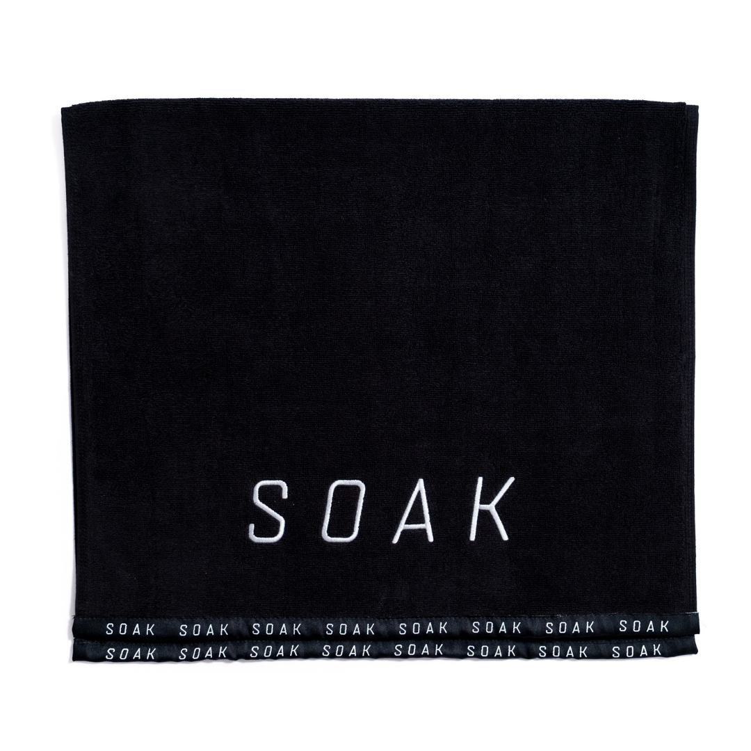 Classic Black Cotton Towel
