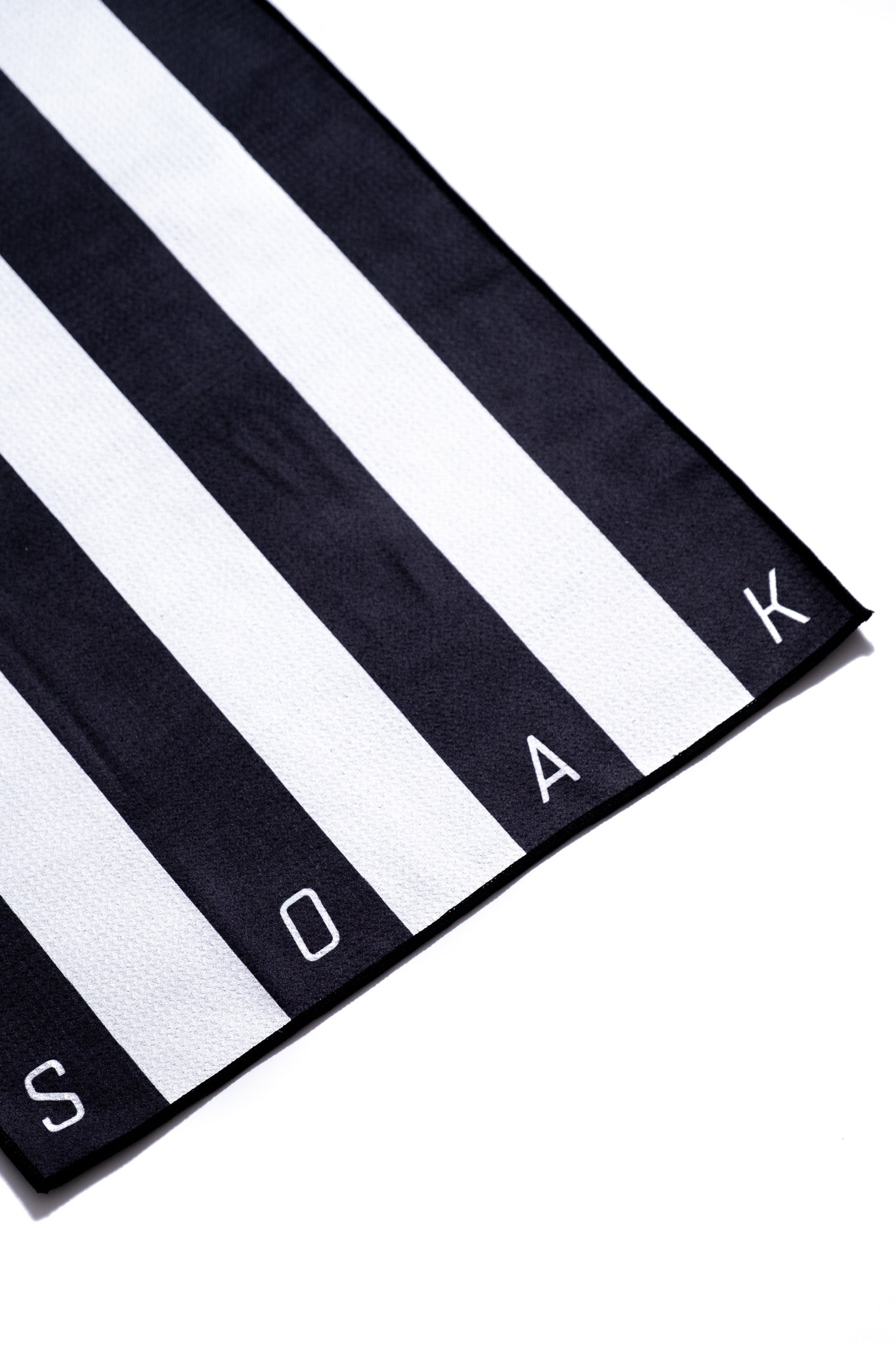 White Referee Stripe Microfibre Towel