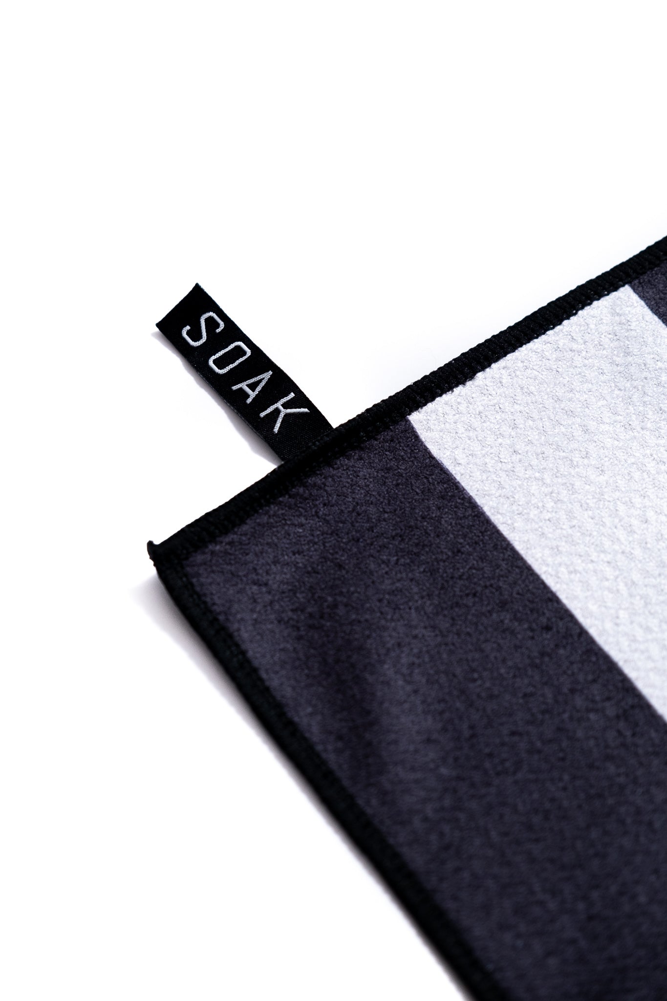 White Referee Stripe Microfibre Towel