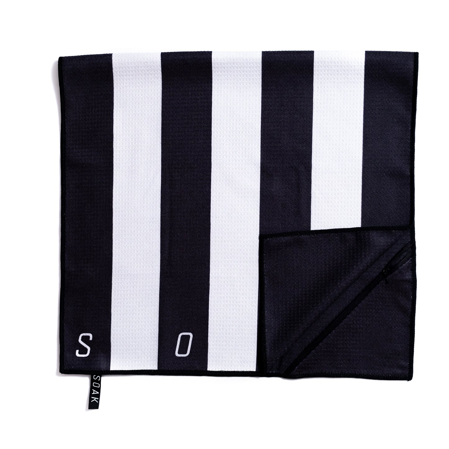 White Referee Stripe Microfibre Towel