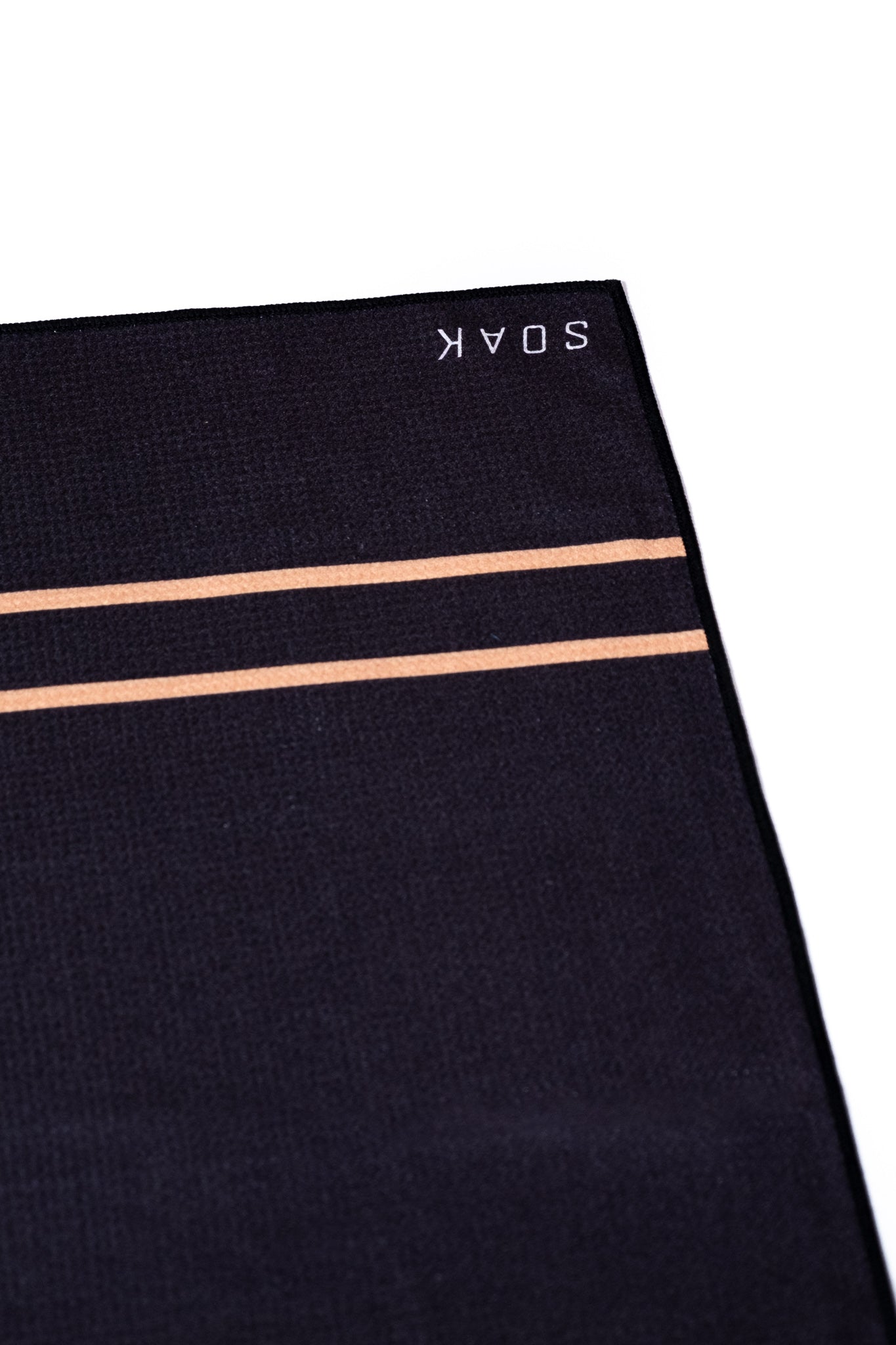 Orange Status Double Striped Microfibre Towel