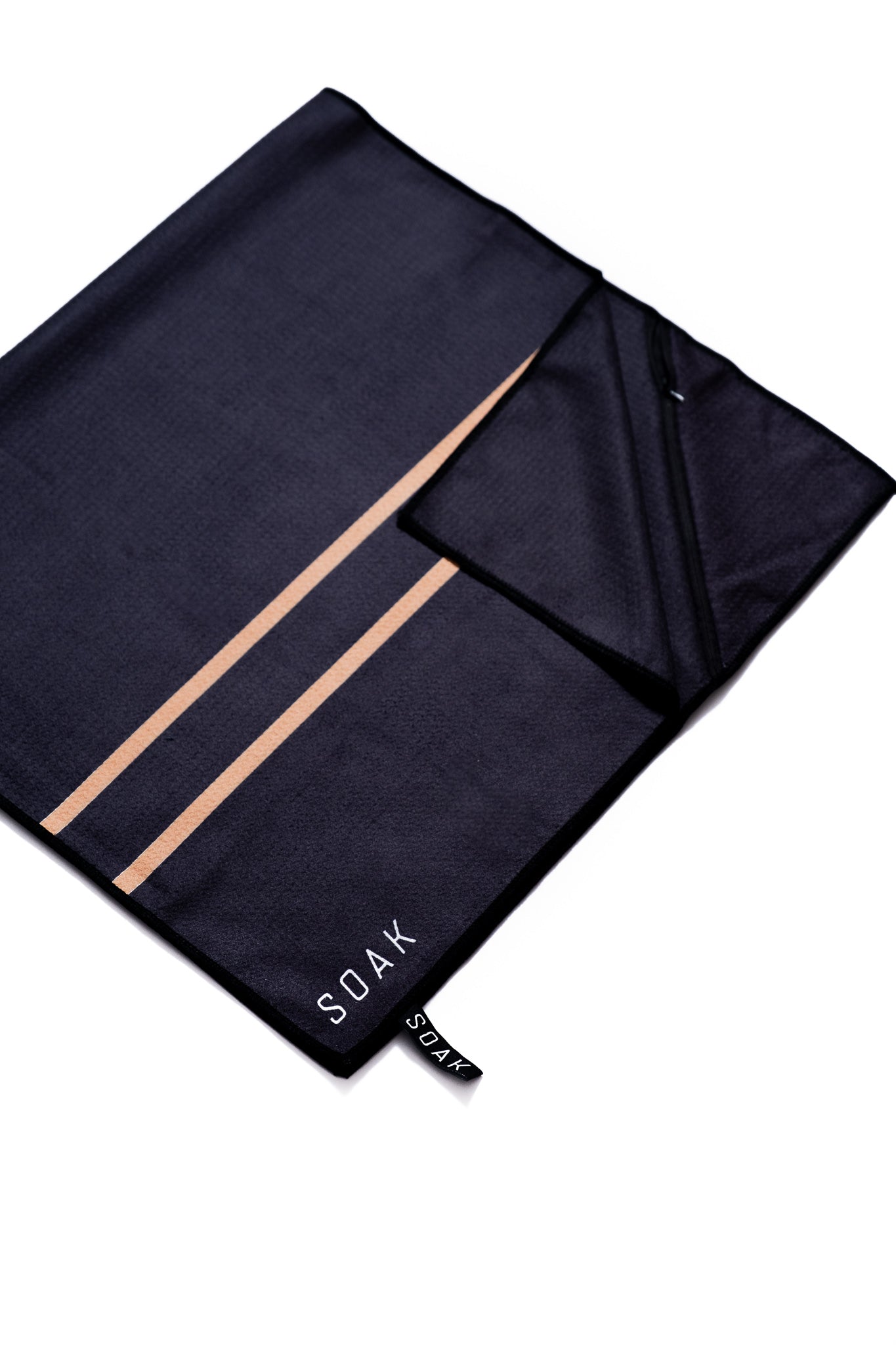 Orange Status Double Striped Microfibre Towel