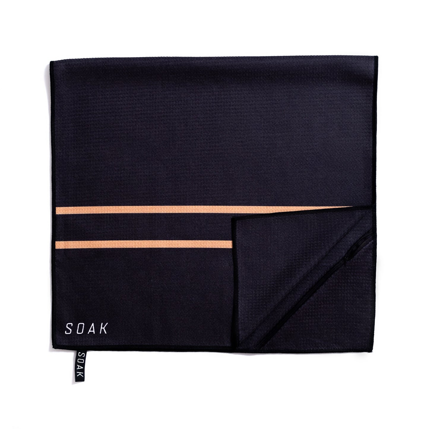 Orange Status Double Striped Microfibre Towel