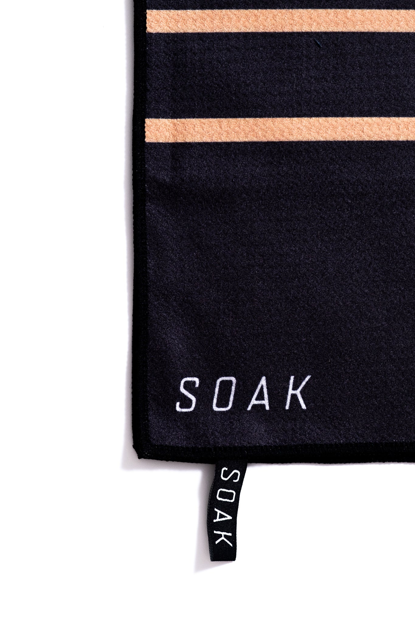 Orange Status Double Striped Microfibre Towel