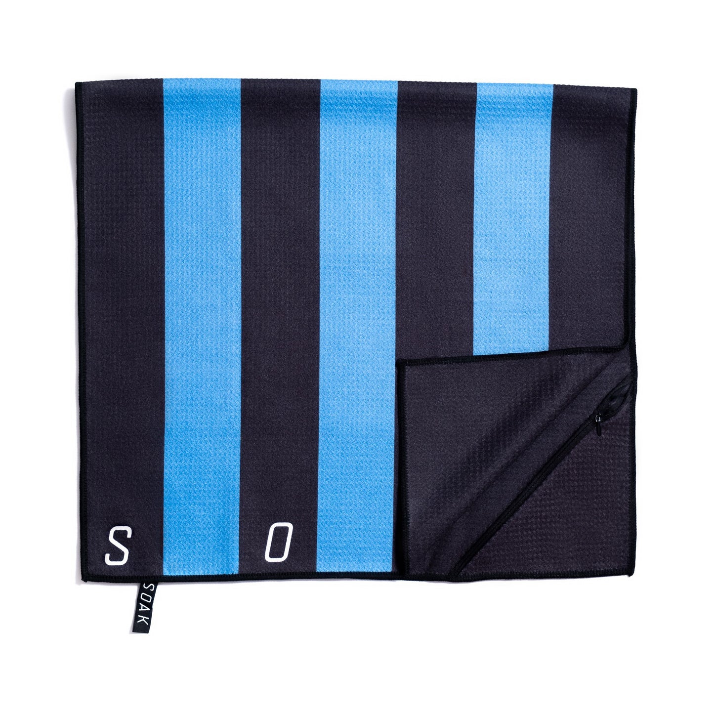 Blue Referee Stripe Microfibre Towel