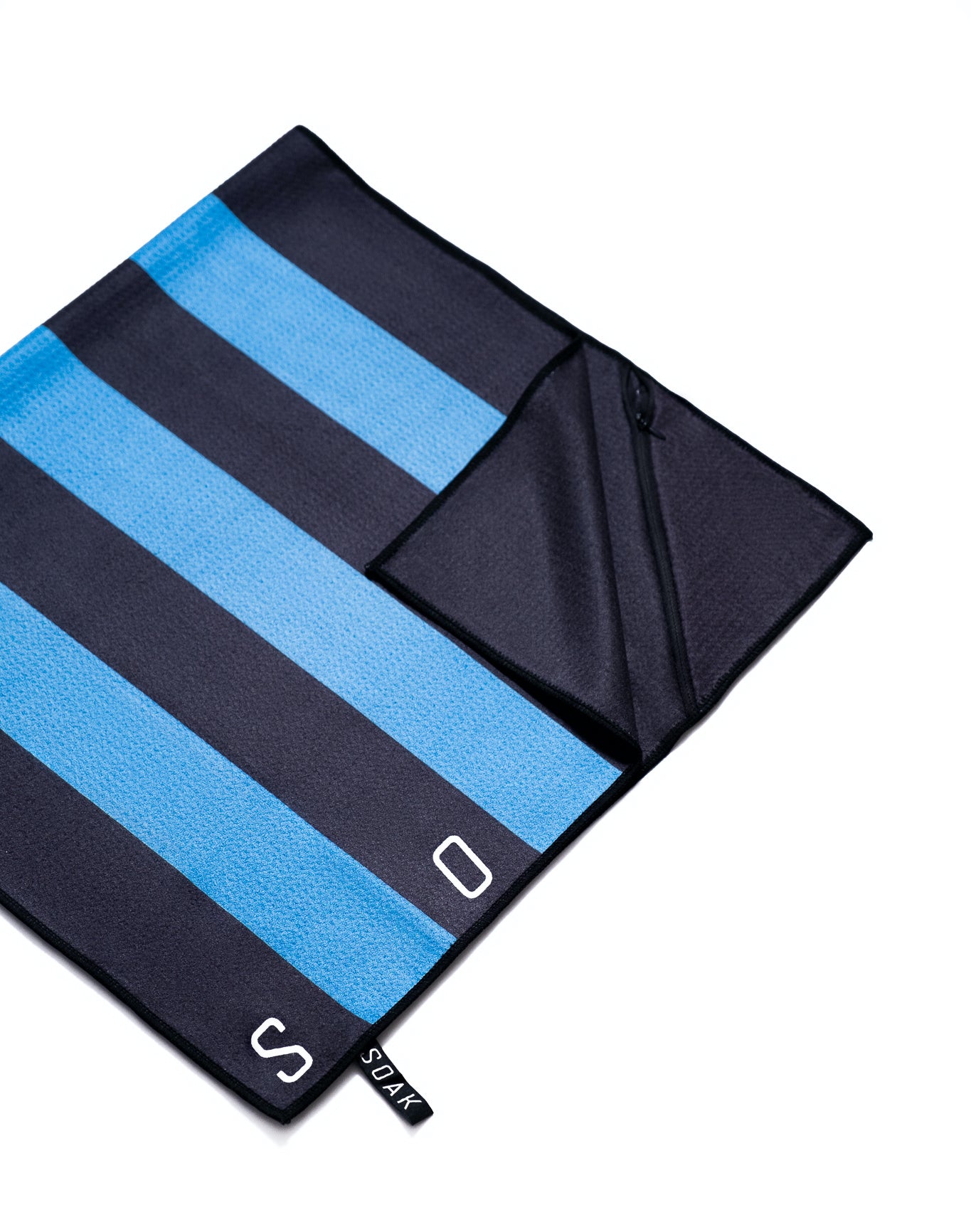 Blue Referee Stripe Microfibre Towel