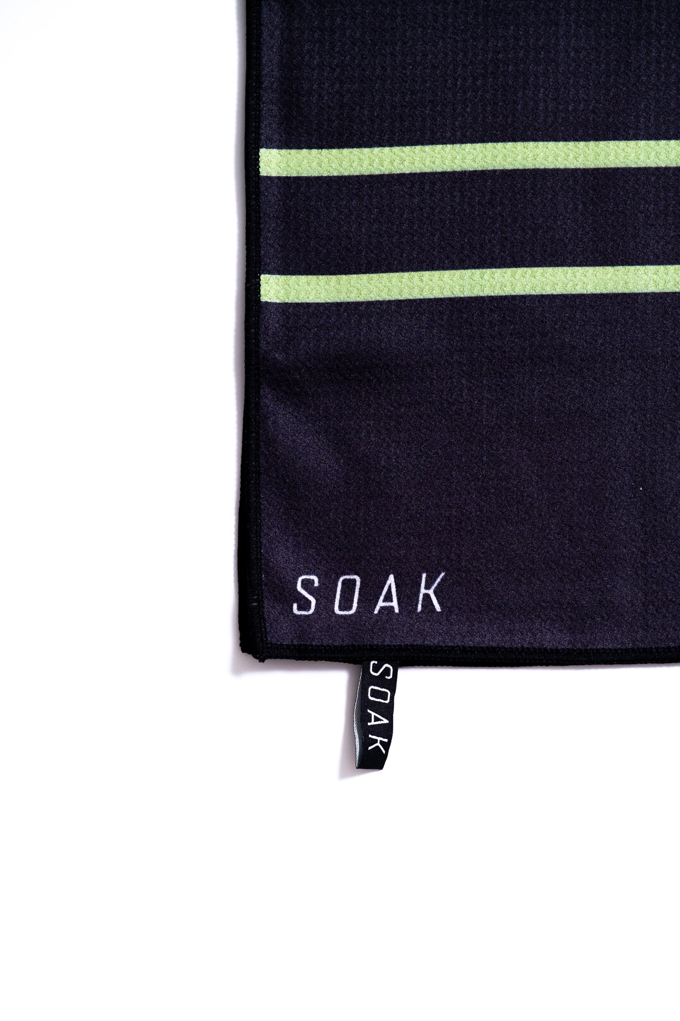 Lean Green Double Striped Microfibre Towel