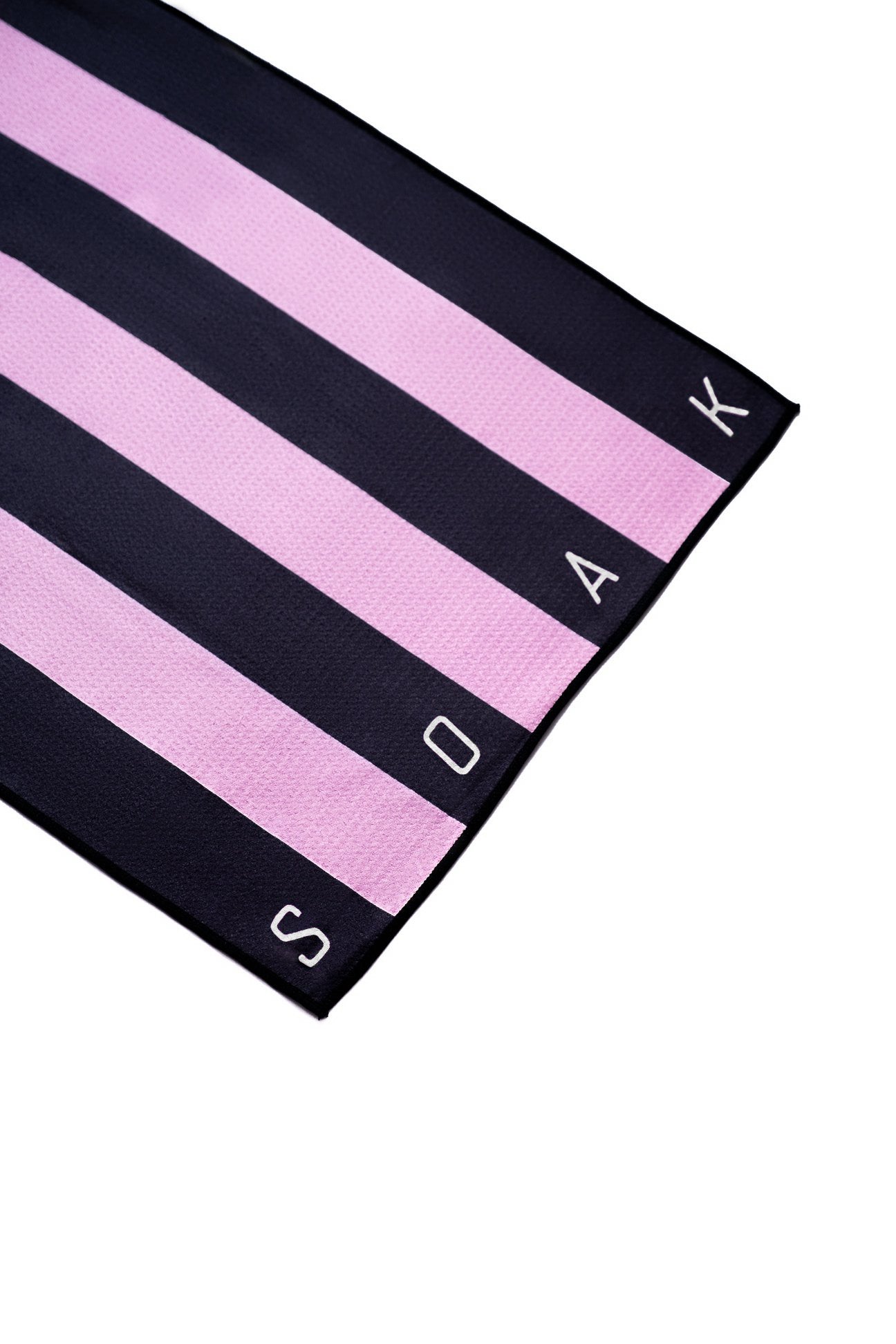 Pink Referee Stripe Microfibre Towel