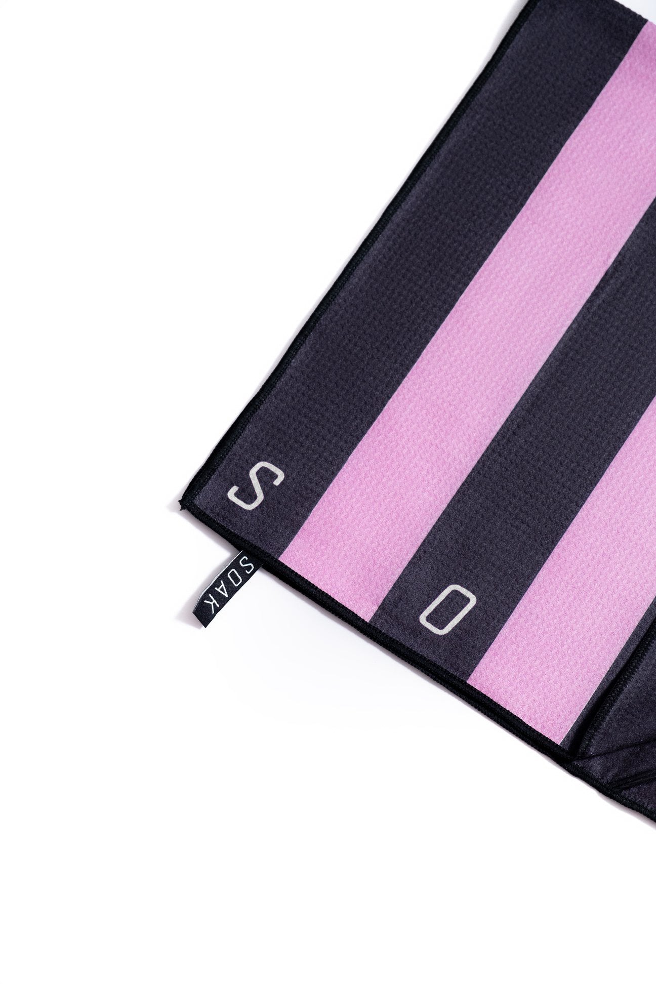 Pink Referee Stripe Microfibre Towel