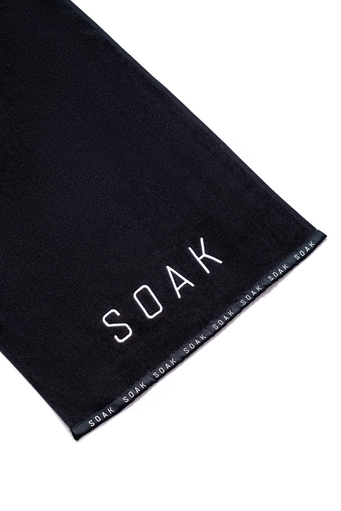 Classic Black Cotton Towel