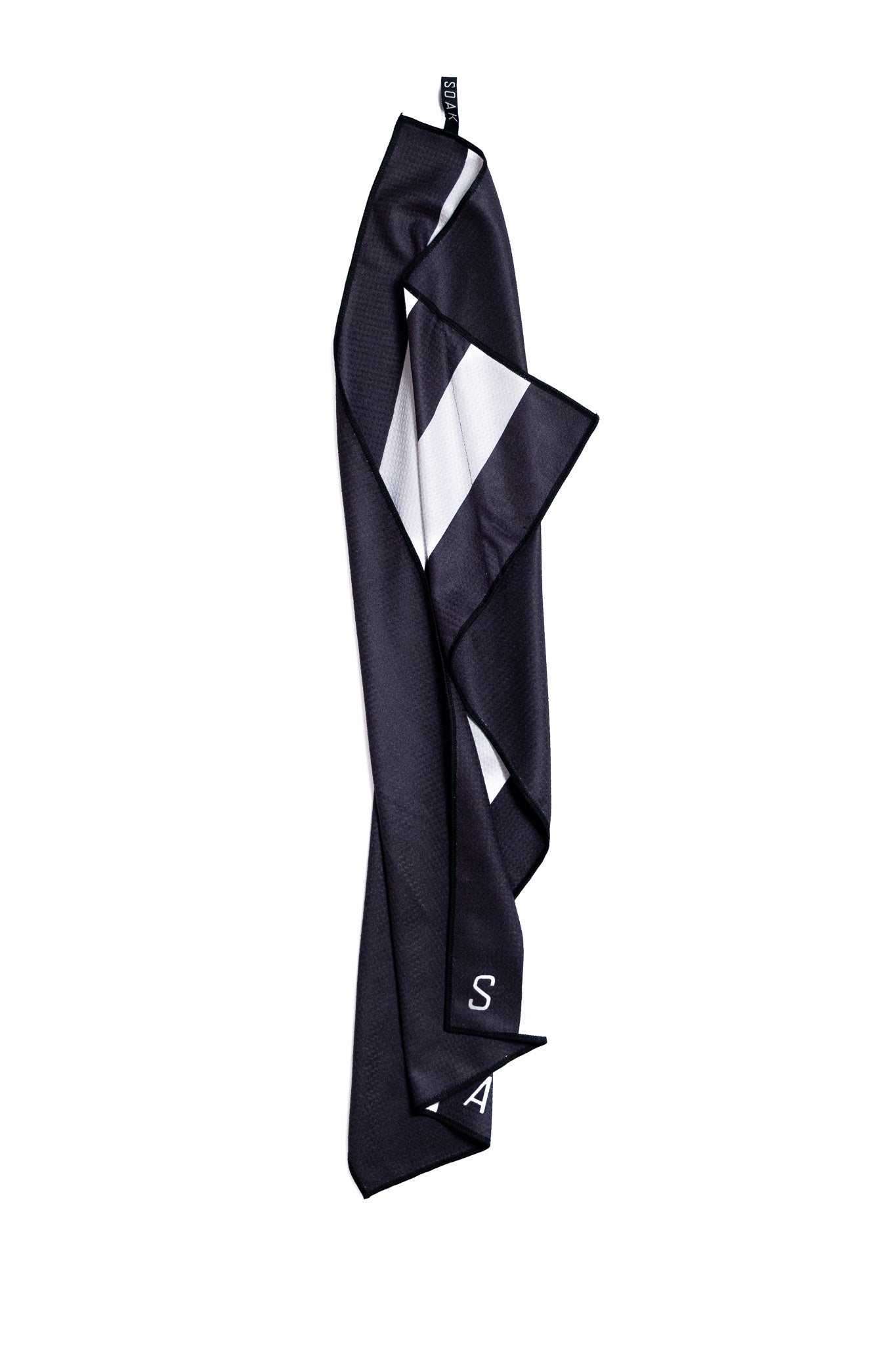 White Referee Stripe Microfibre Towel
