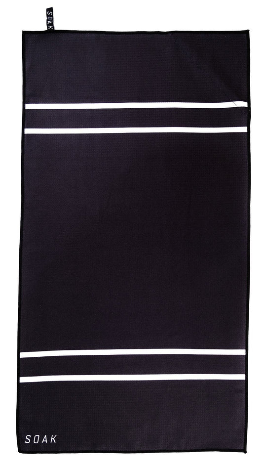 Classic Double Striped Microfibre Towel
