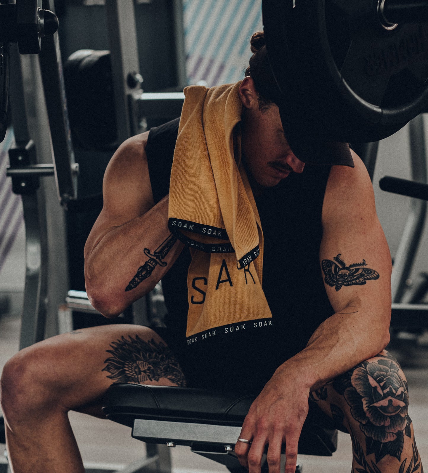 Athletic Yellow Cotton Towel