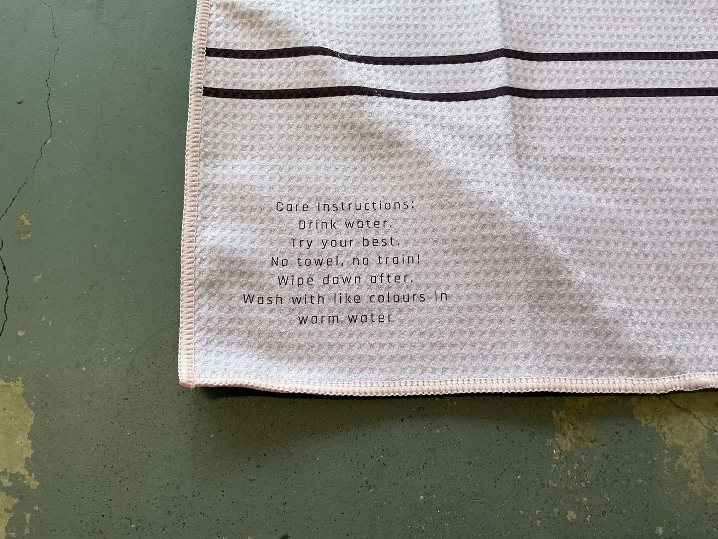 Double Striped Microfibre Towel