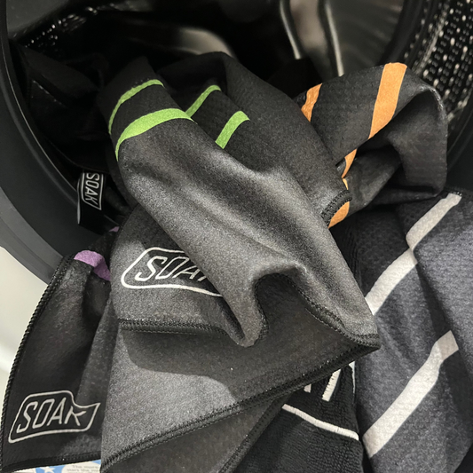 Double Striped Microfibre Towel