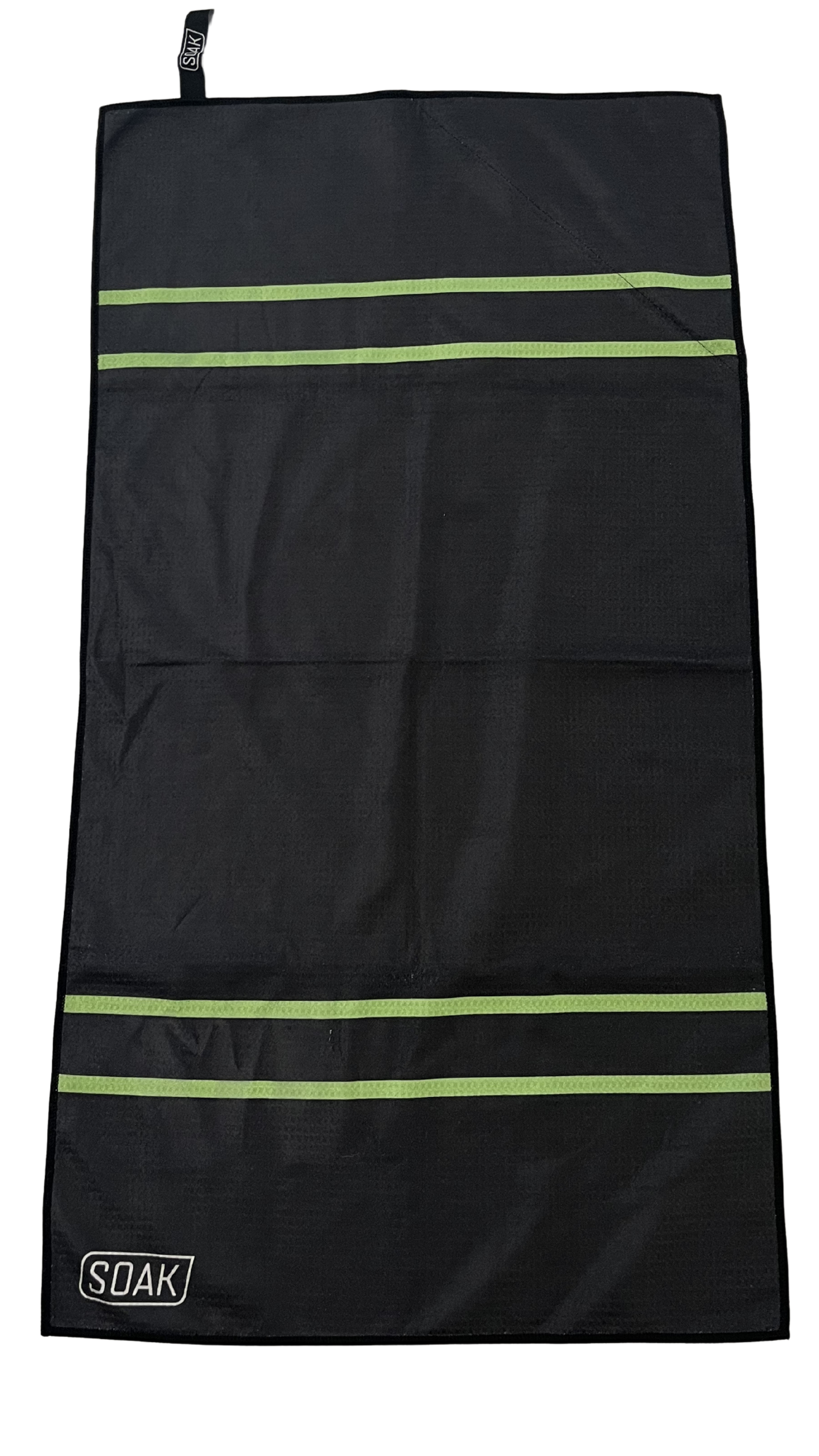 Lean Green Double Striped Microfibre Towel