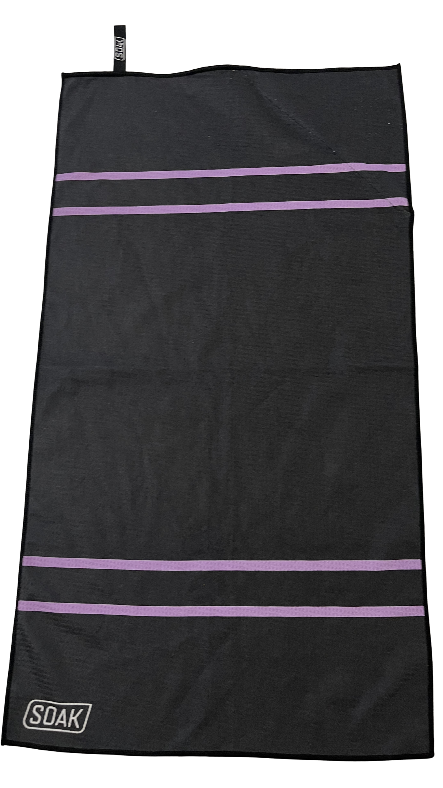 Lilac Lite Double Striped Microfibre Towel