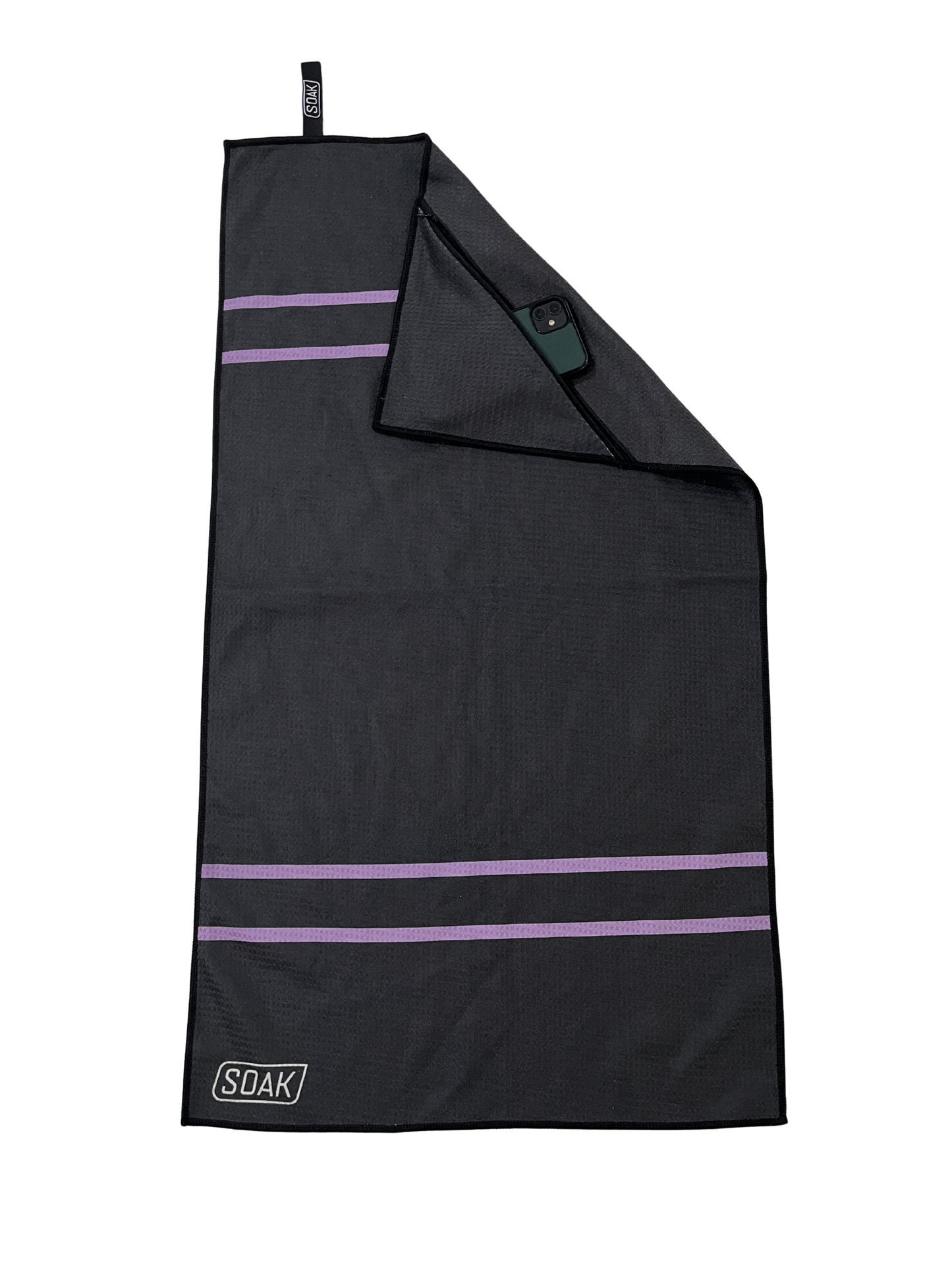 Lilac Lite Double Striped Microfibre Towel