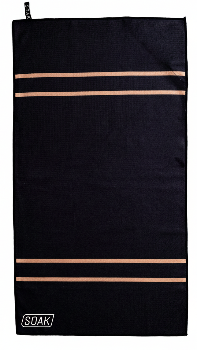 SOAK towel with new logo